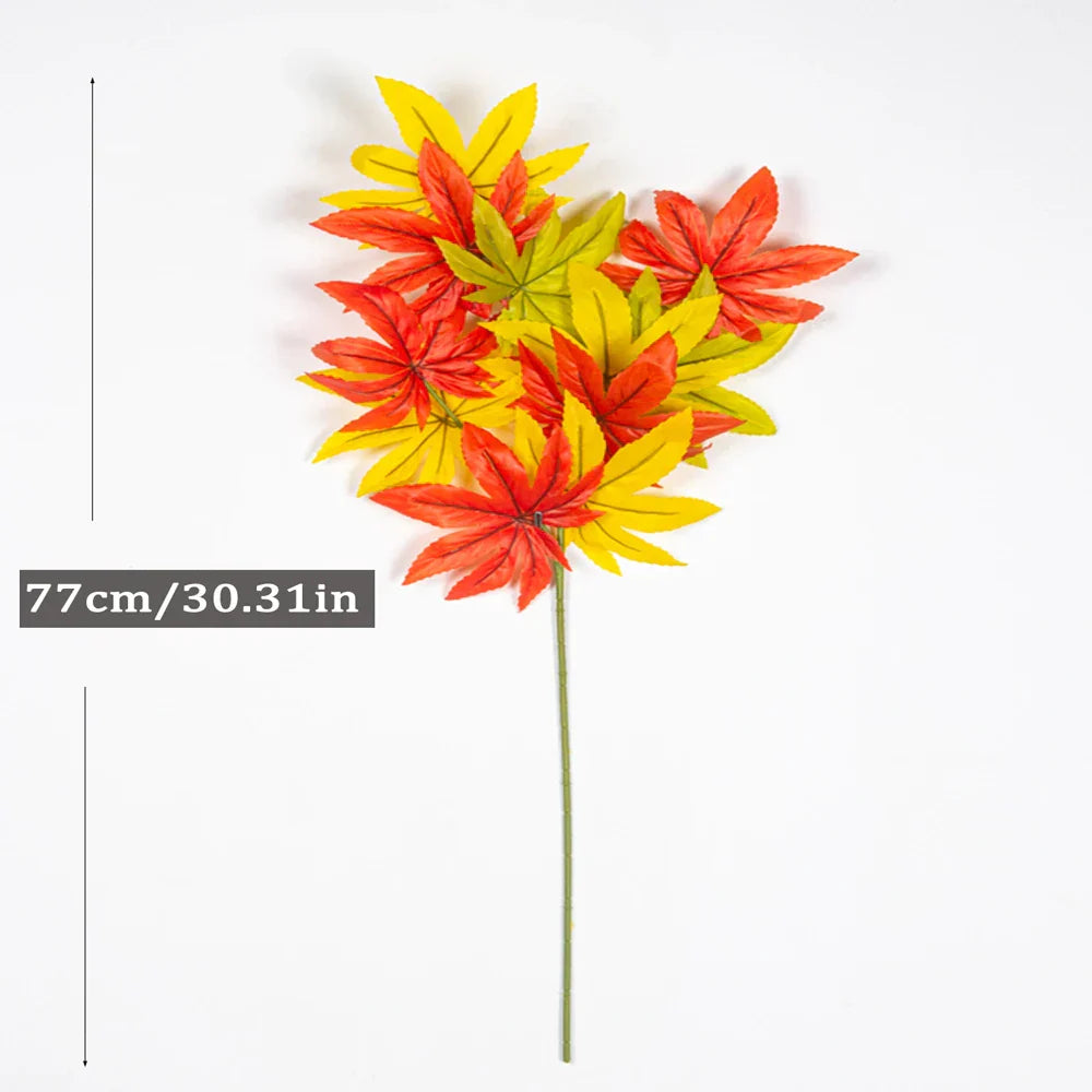 Dlight Decor 77cm Autumn Maple Leaf Branch for Fall Display Dlight Decor