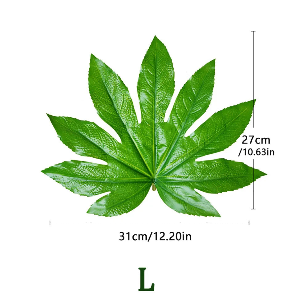 Dlight Decor 5 or 10pcs Tropical Fatsia Monstera Leaves for Table and Home Decor Dlight Decor