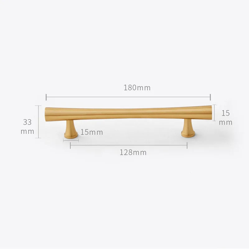 Gold Brass Dresser Handles – Modern Cabinet Pulls and Drawer Knobs for Kitchen and Furniture Dlight Decor