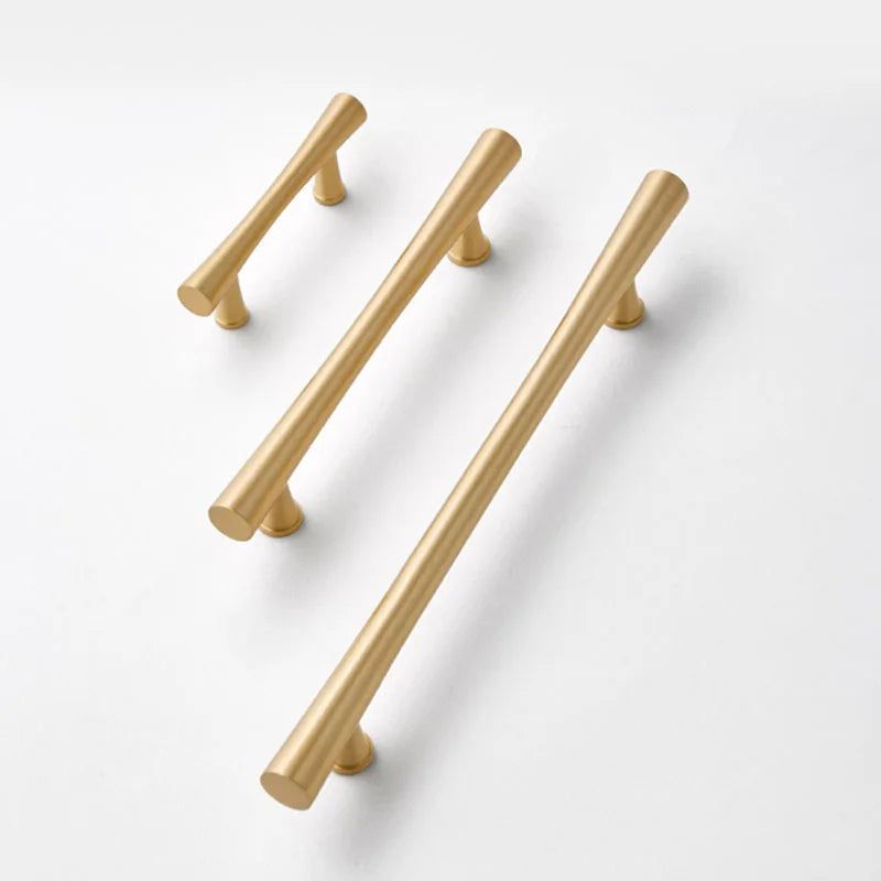 Gold Brass Dresser Handles – Modern Cabinet Pulls and Drawer Knobs for Kitchen and Furniture Dlight Decor
