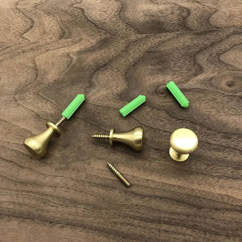Brass Cabinet Handle and Hook – Gold Knob for Furniture, Wardrobes, and Towel Holders Dlight Decor