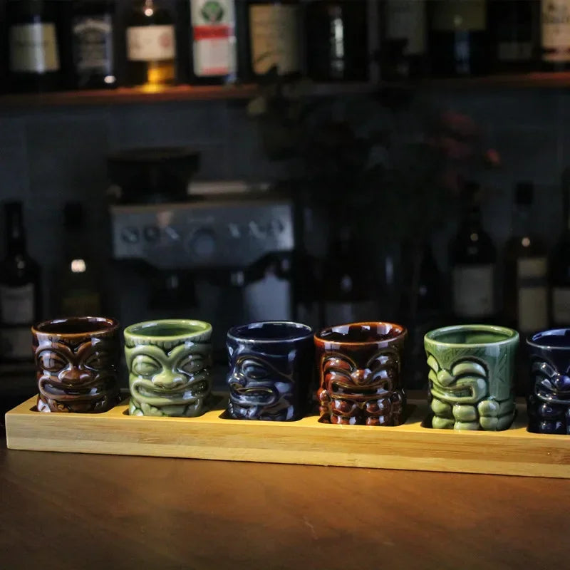 60ml Ceramic Tiki Mug – Hawaiian Cocktail Cup for Home Bars & Parties | Dlight Decor Dlight Decor