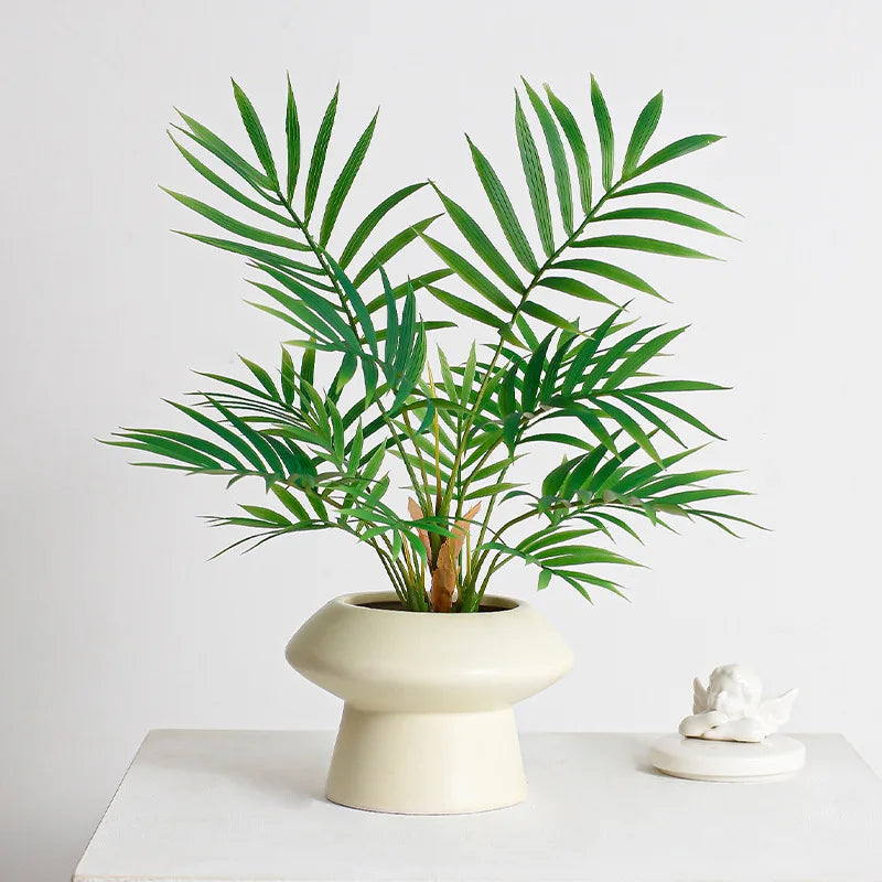 Dlight Decor 44cm Palm Plant Branch with Real Touch Monstera Leaves Dlight Decor