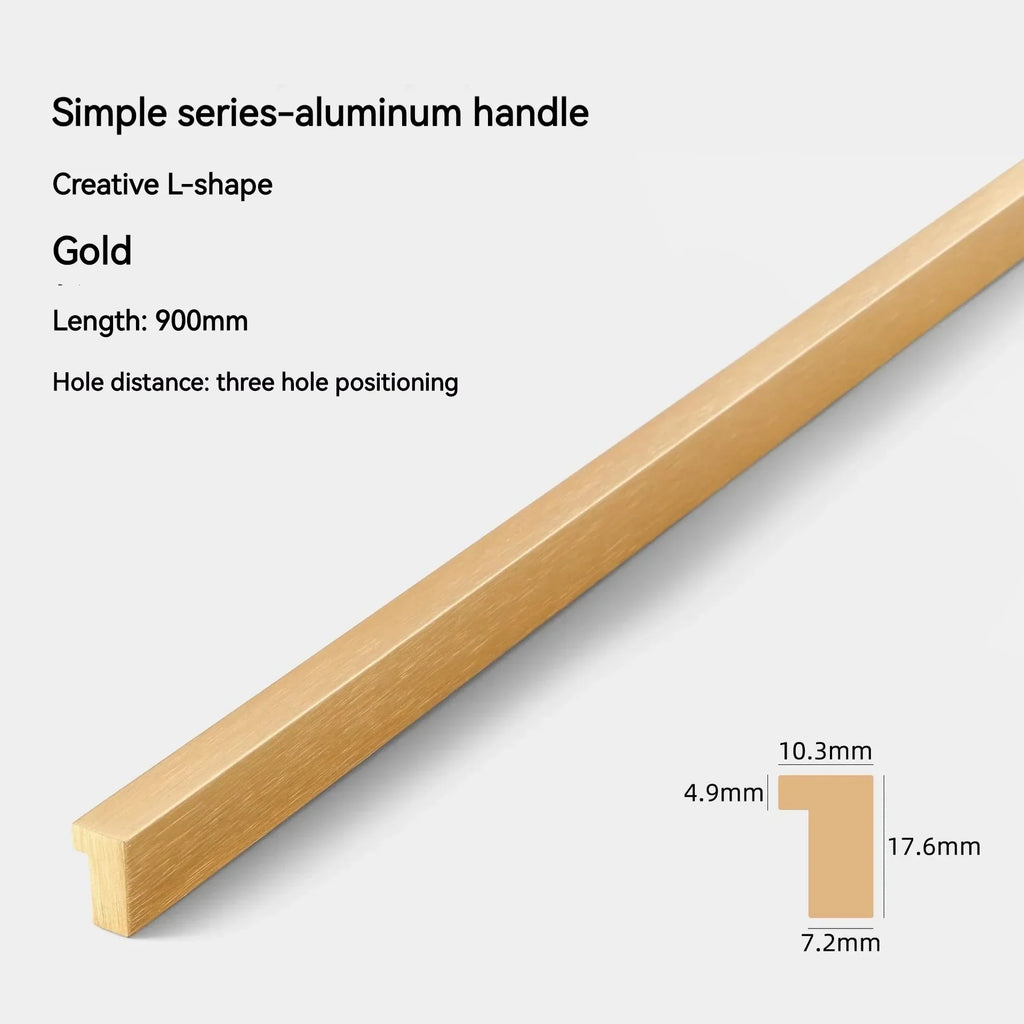 Modern Long T-Bar Aluminum Cabinet Handles – Brushed Gold, Silver, and Black Pulls for Drawers and Cupboards (700-1200mm) Dlight Decor