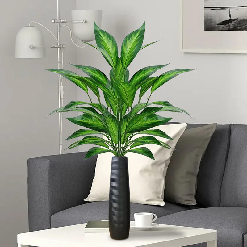 Dlight Decor 76cm Magnolia Banyan Leaf Branch with Green Sansevieria Accents Dlight Decor