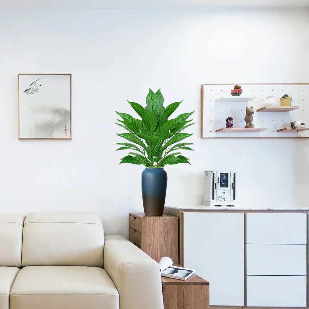Dlight Decor 76cm Magnolia Banyan Leaf Branch with Green Sansevieria Accents Dlight Decor