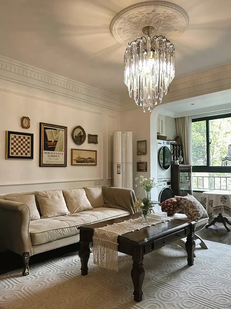Gianna Italian Crystal Glass Pendant Chandelier – Classic Hanging Light for Staircase & High Ceilings Dlight Decor