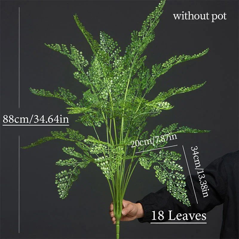 Dlight Decor 88cm Tropical Palm Fern Branch with Real Touch Leaves Dlight Decor