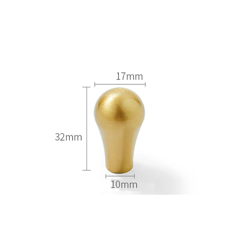 Gold PVD Chrome Brass Cabinet Knobs – Modern Single Hole Wardrobe and Drawer Pulls Dlight Decor