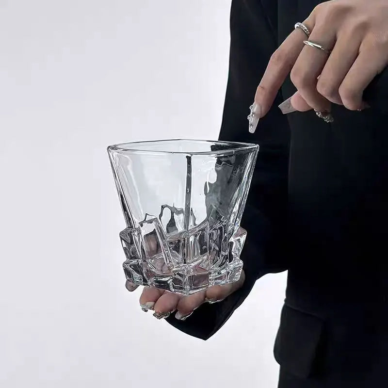 Dlight Decor 310ml Square Glass with Ice Cube Base Dlight Decor