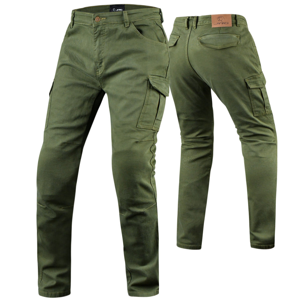 JAG Motorcycle Cargo Pants – Slim Fit Armored Cargo Jeans with CE Approved Armors