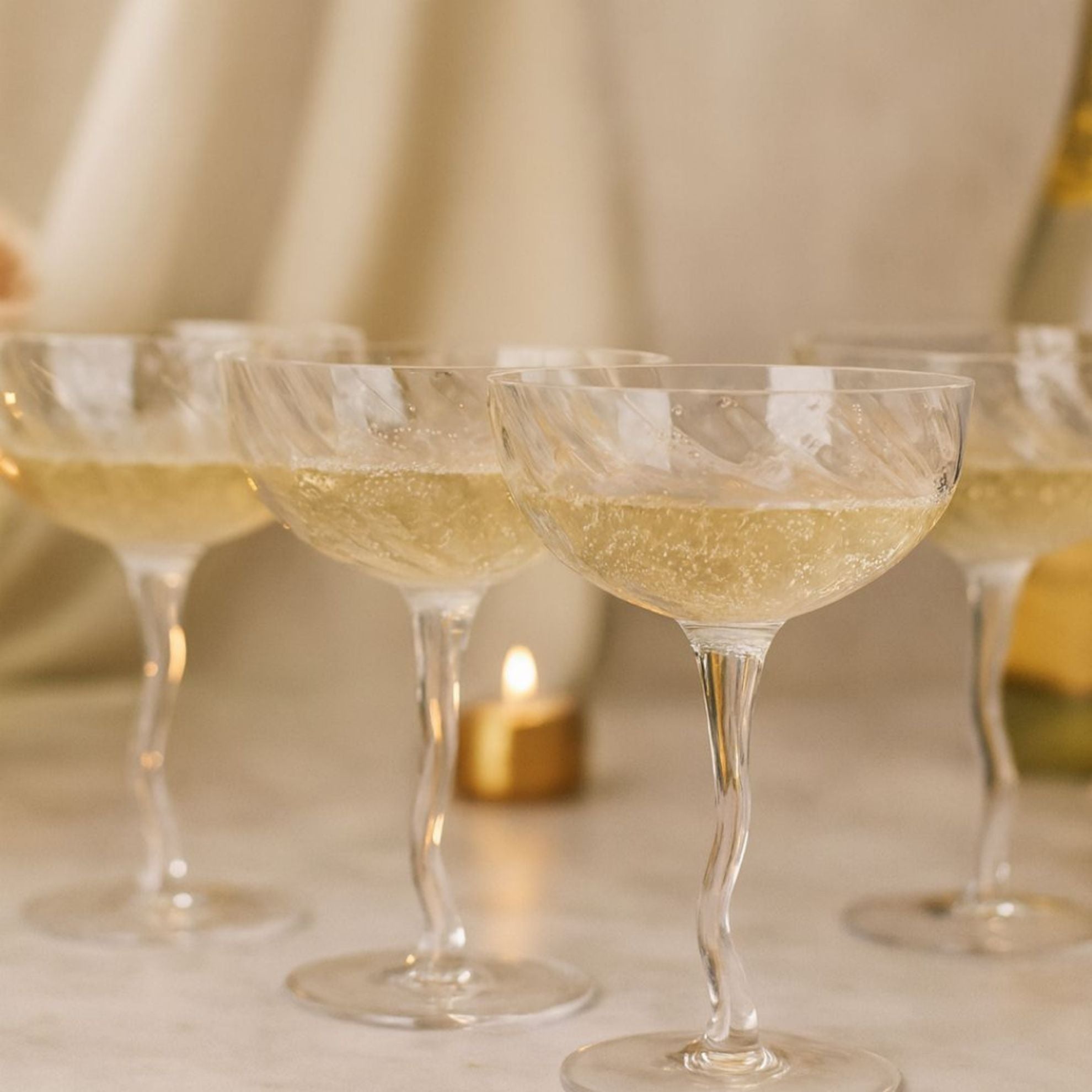 Vivre Luxury Crystal Coupe Glasses – Set of 4 Sister.ly Drinkware