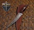 Damascus Fillet Knife made in usa – Handmade Gift OLD FORGE BLADES