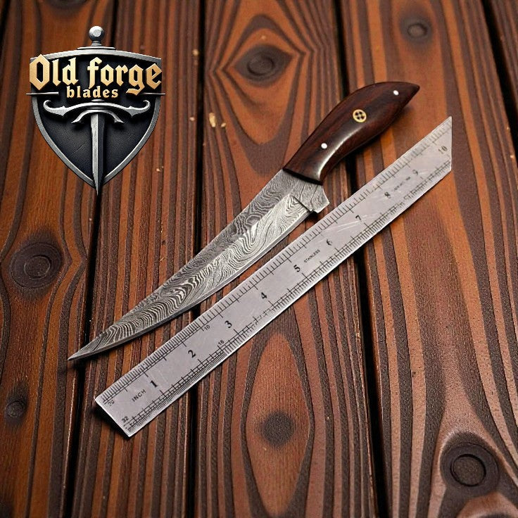 Damascus Fillet Knife made in usa – Handmade Gift OLD FORGE BLADES