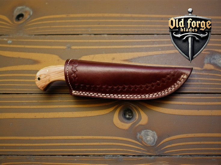 Custom Handmade Damascus Steel Game Skinner Knife OLD FORGE BLADES