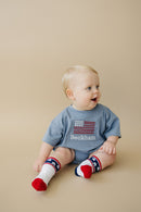 Stars and Stripes 4th of July Socks - Infant, Toddler, Youth & Adult Sizes Little Joy Co.
