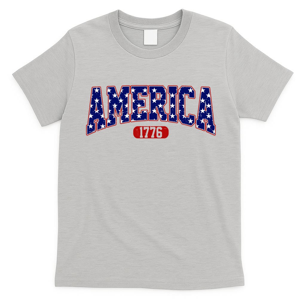 America 1776 Retro 4th Of July Independence Day  T-Shirt Mood Vibes Tees - Express Your Mood, Wear Your Style