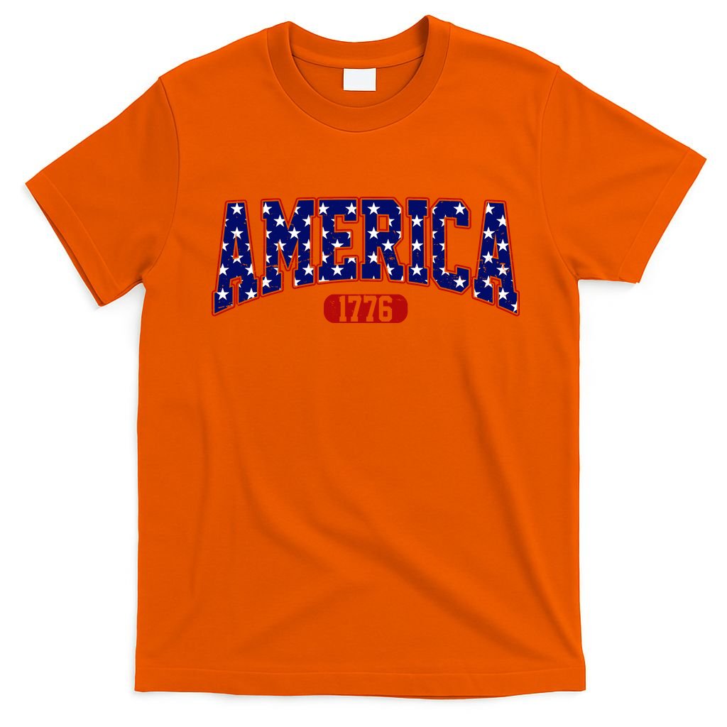 America 1776 Retro 4th Of July Independence Day  T-Shirt Mood Vibes Tees - Express Your Mood, Wear Your Style