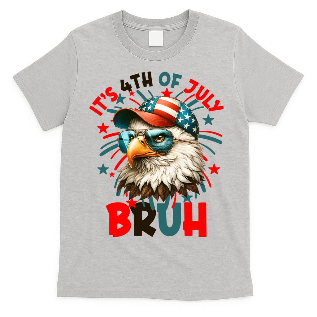 Bruh 4th Of July Bald Eagle Funny T-Shirt Mood Vibes Tees - Express Your Mood, Wear Your Style