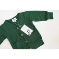 Buttery Soft Forest Green Baby Grandpa Cardigan