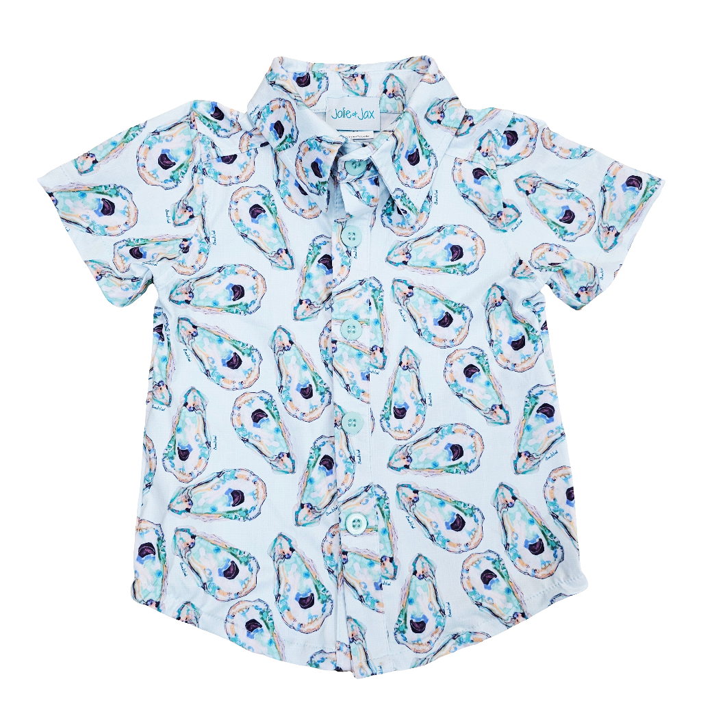Jackson Oyster Button Down Shirt Kid's Jolie & Jax Boutique