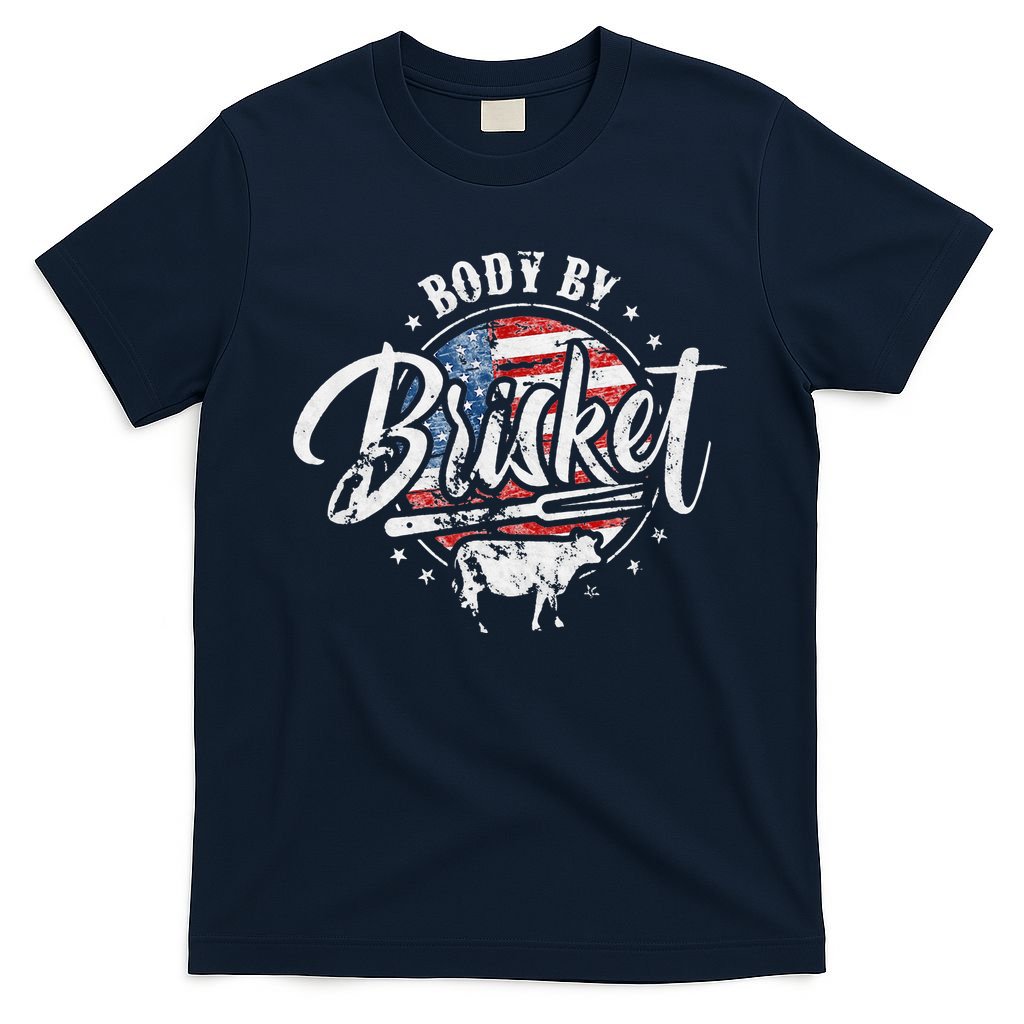 Body By Brisket USA Flag Patriotic Barbeque 4th of July T-Shirt Mood Vibes Tees - Express Your Mood, Wear Your Style