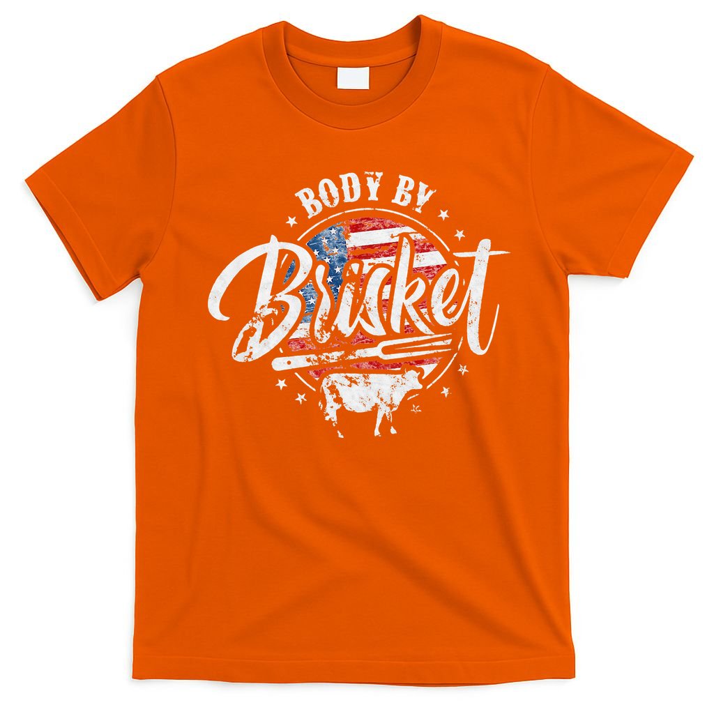 Body By Brisket USA Flag Patriotic Barbeque 4th of July T-Shirt Mood Vibes Tees - Express Your Mood, Wear Your Style