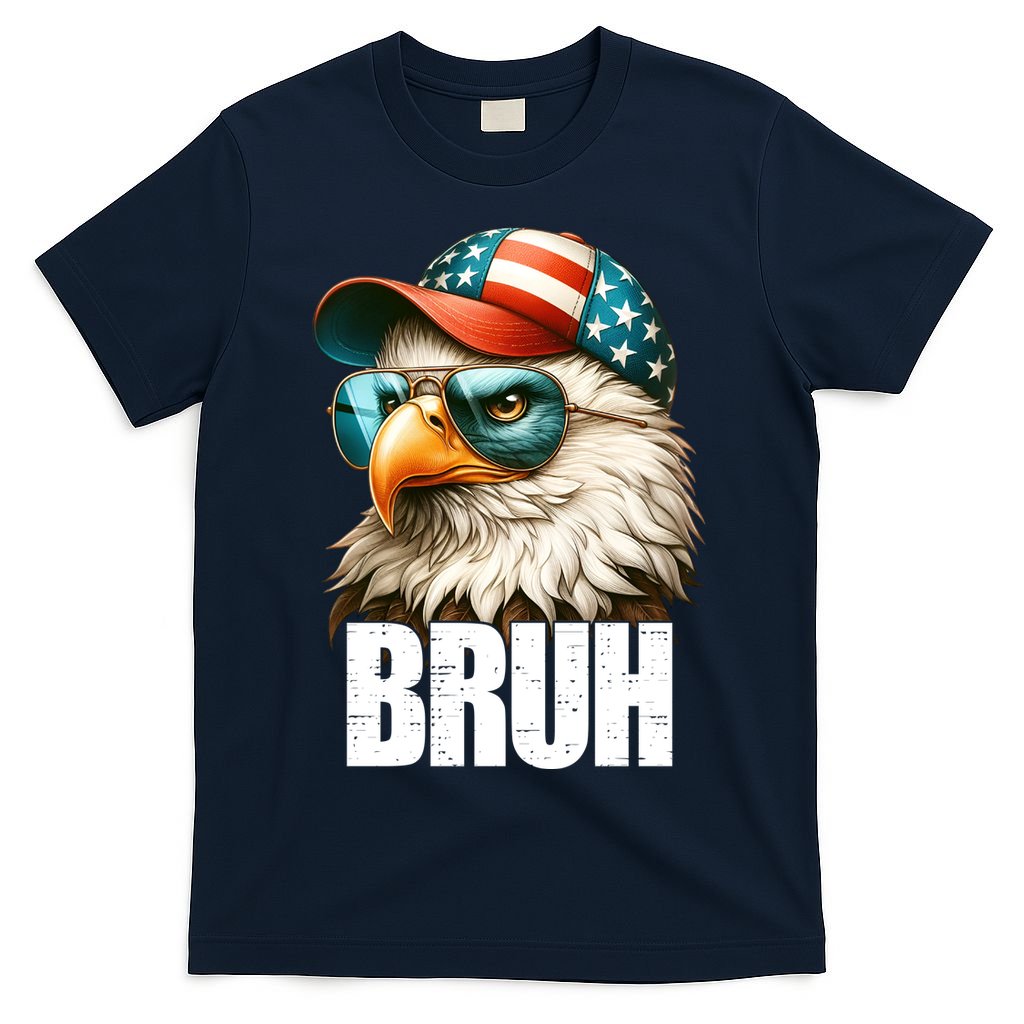 Bruh Fourth 4th Of July Eagle American Patriotic T-Shirt Mood Vibes Tees - Express Your Mood, Wear Your Style
