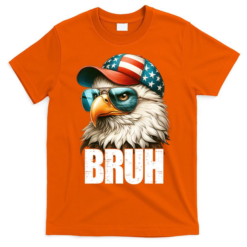 Bruh Fourth 4th Of July Eagle American Patriotic T-Shirt Mood Vibes Tees - Express Your Mood, Wear Your Style