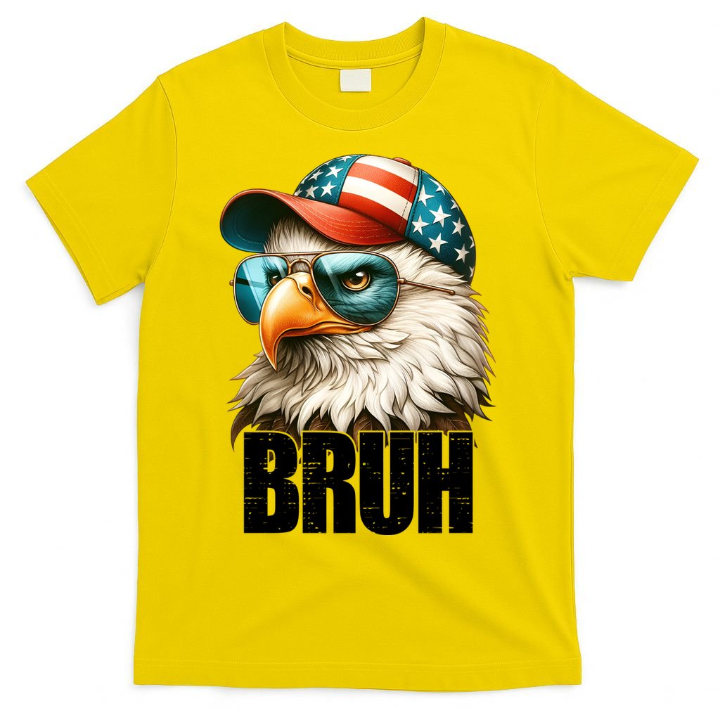 Bruh Fourth 4th Of July Eagle American Patriotic T-Shirt Mood Vibes Tees - Express Your Mood, Wear Your Style