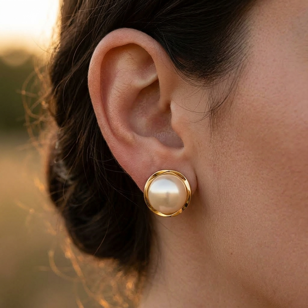 Bubble Pearl Studs Ostella Shells