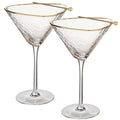 Clear Hammered Martini & Cocktail Glasses Sister.ly Drinkware