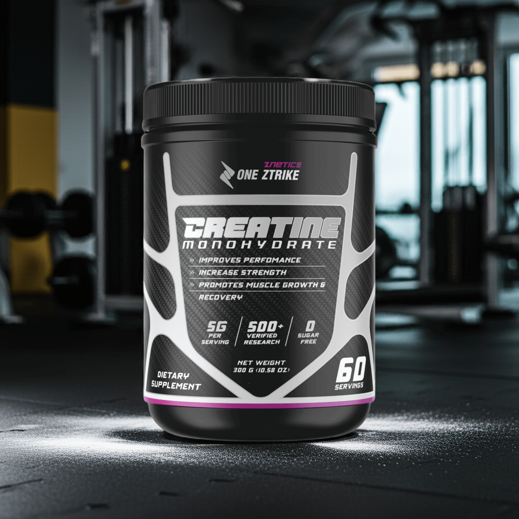Creatine Monohydrate Ultramicronized | 5g Per Serving, 60 Servings | ONE ZTRIKE by ZNETICS Znetics