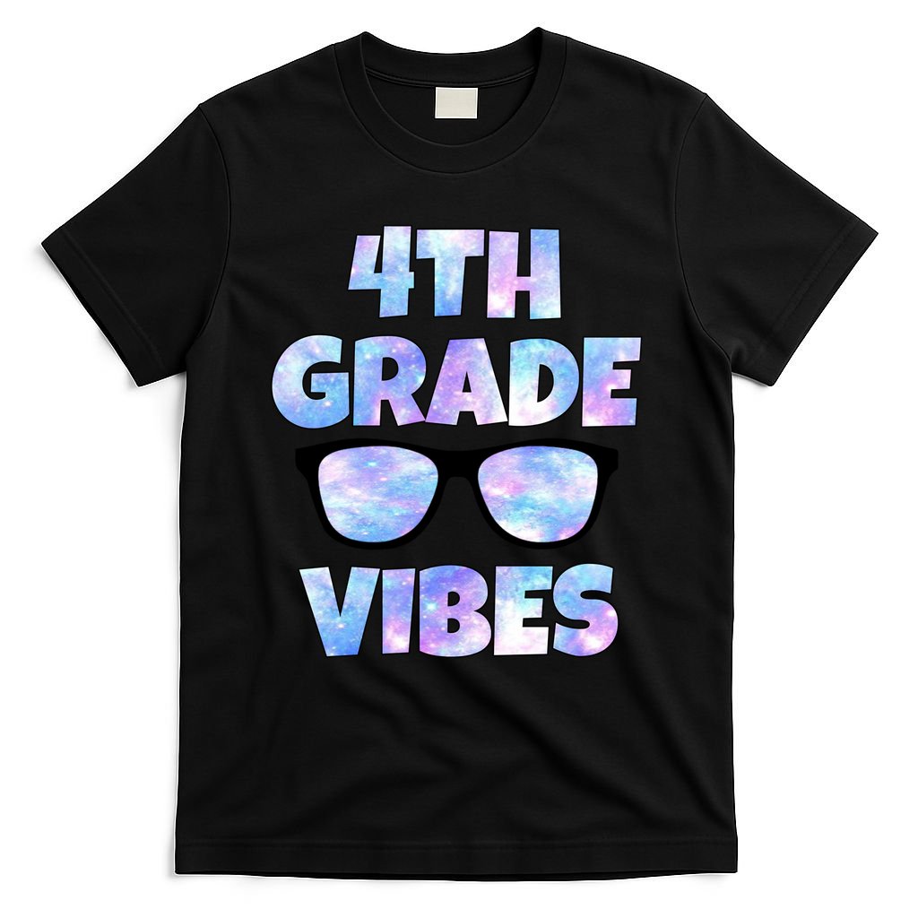 Cute Funny 4th Grade Vibes Cool Sunglasses T-Shirt Mood Vibes Tees - Express Your Mood, Wear Your Style