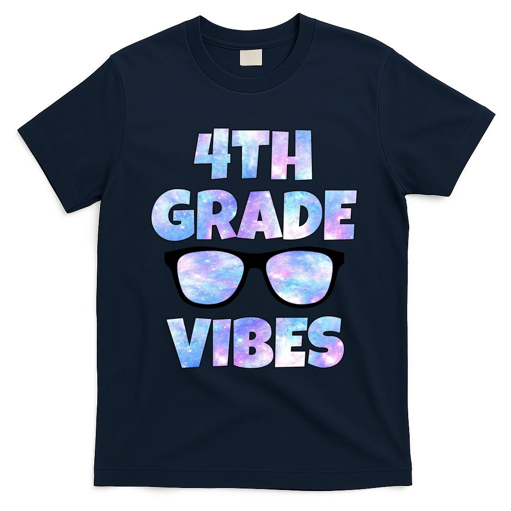 Cute Funny 4th Grade Vibes Cool Sunglasses T-Shirt Mood Vibes Tees - Express Your Mood, Wear Your Style