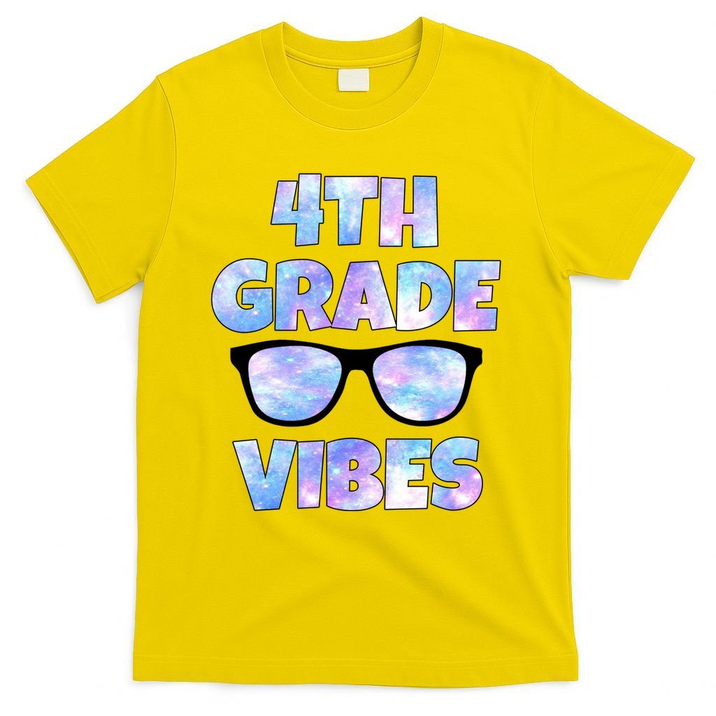 Cute Funny 4th Grade Vibes Cool Sunglasses T-Shirt Mood Vibes Tees - Express Your Mood, Wear Your Style