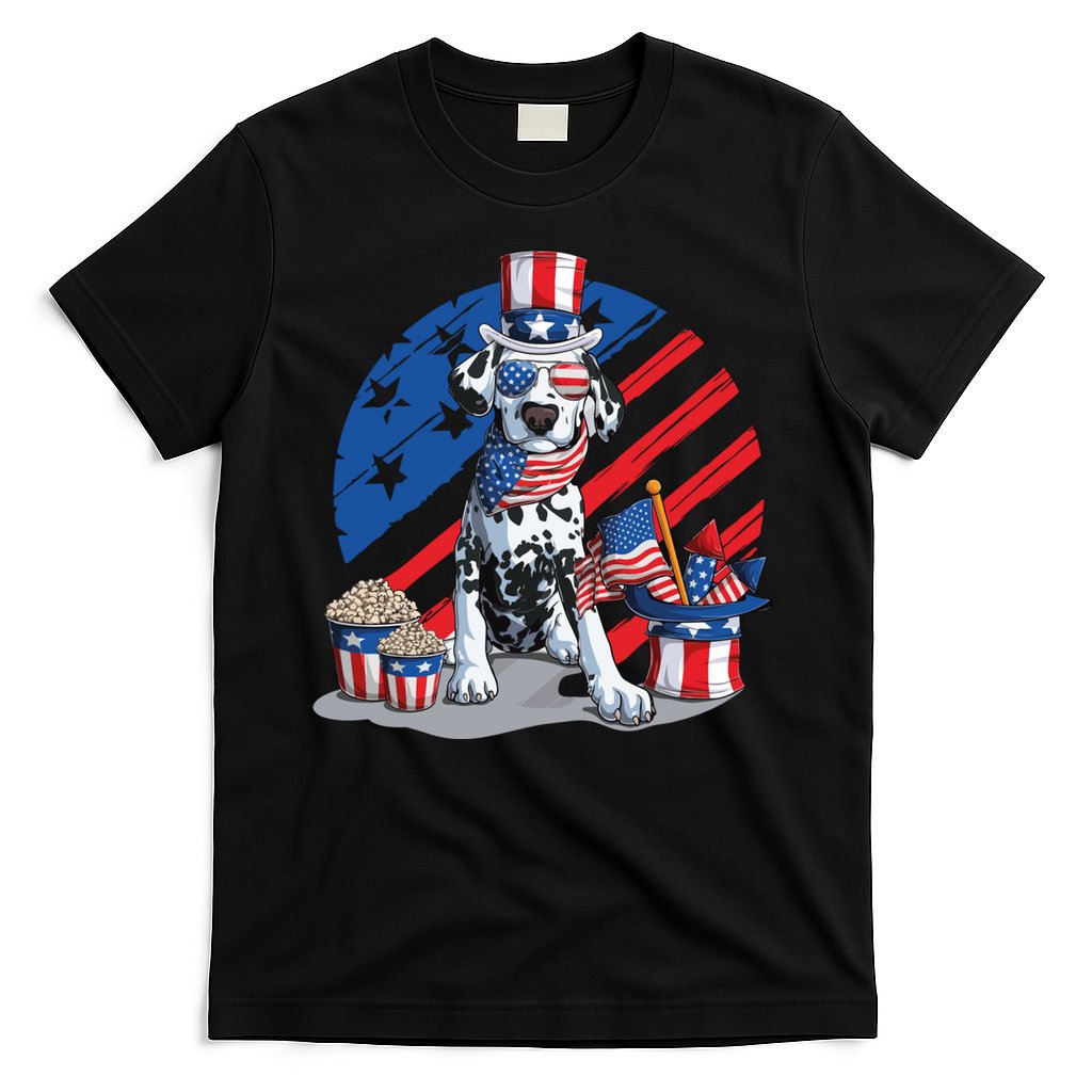 Dalmatian 4th Of July American Sunglasses Dog Puppy Usa Gift T-Shirt Mood Vibes Tees - Express Your Mood, Wear Your Style