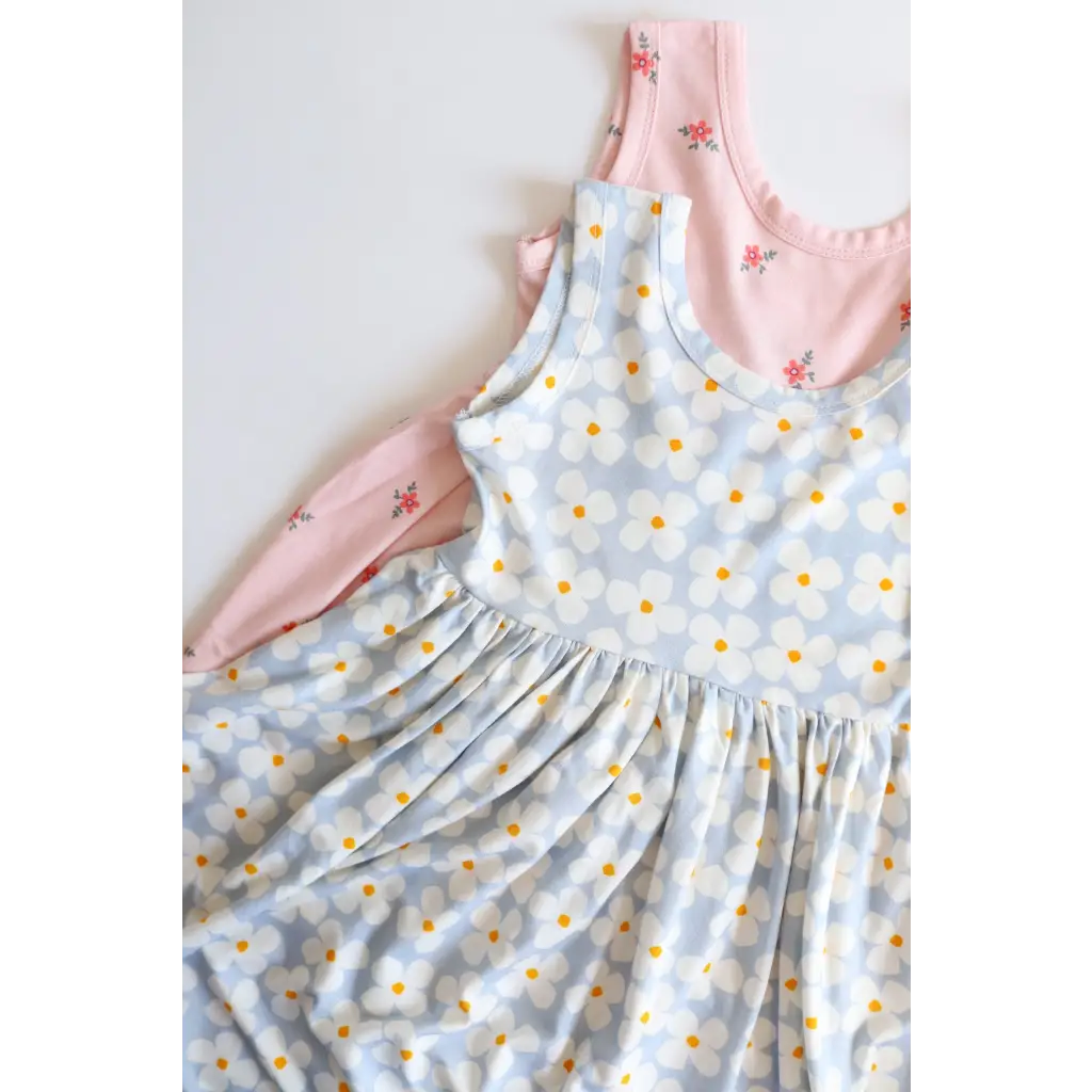 Bamboo Adventure Twirl Dress in Pink with Floral Prints