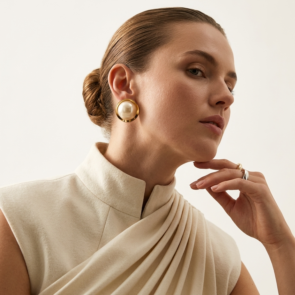 Bubble Pearl Studs Ostella Shells