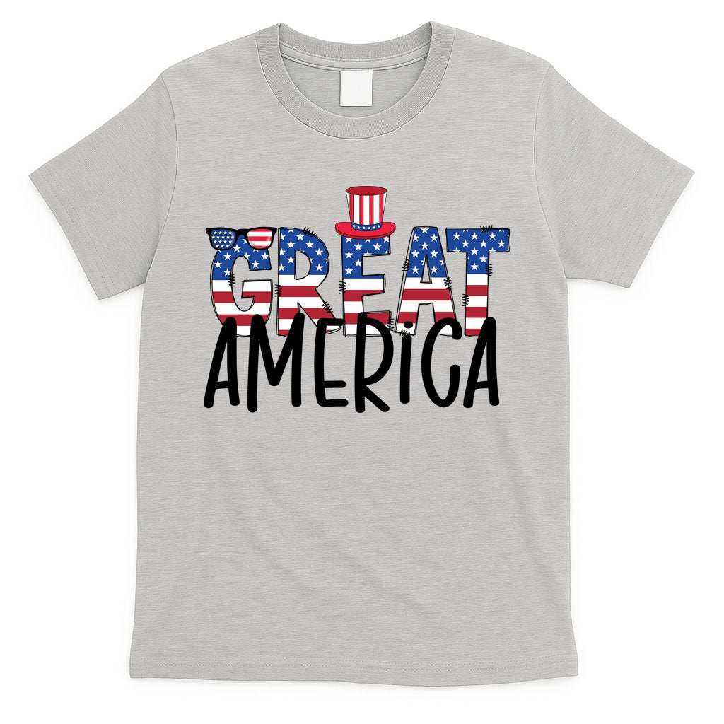 Great America 4th Of July Festive Usa T-Shirt Mood Vibes Tees - Express Your Mood, Wear Your Style