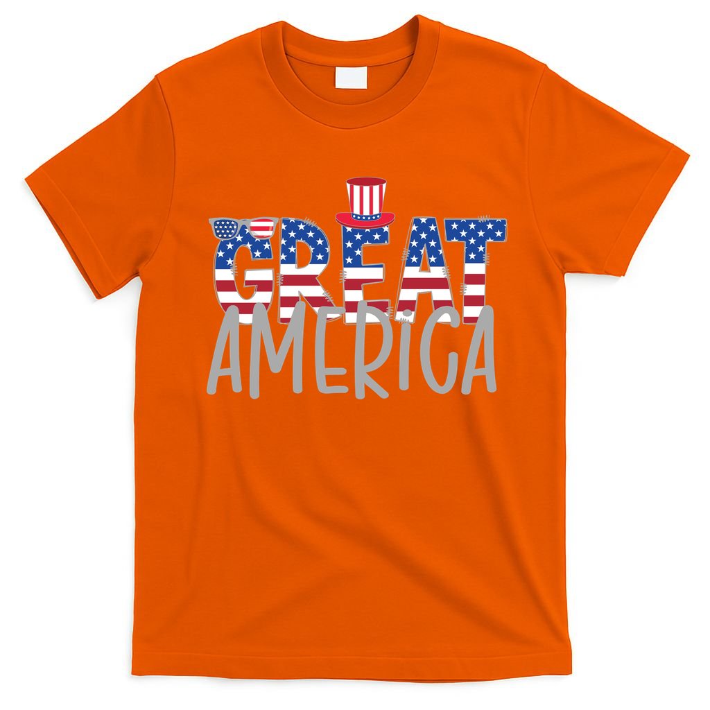 Great America 4th Of July Festive Usa T-Shirt Mood Vibes Tees - Express Your Mood, Wear Your Style