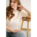 Good Vibes Embroidered Peace T-Shirt for Adults