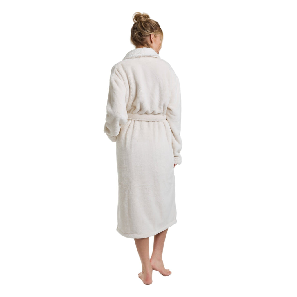 Cloud Soft Sherpa Fleece Robe Pure Fiber