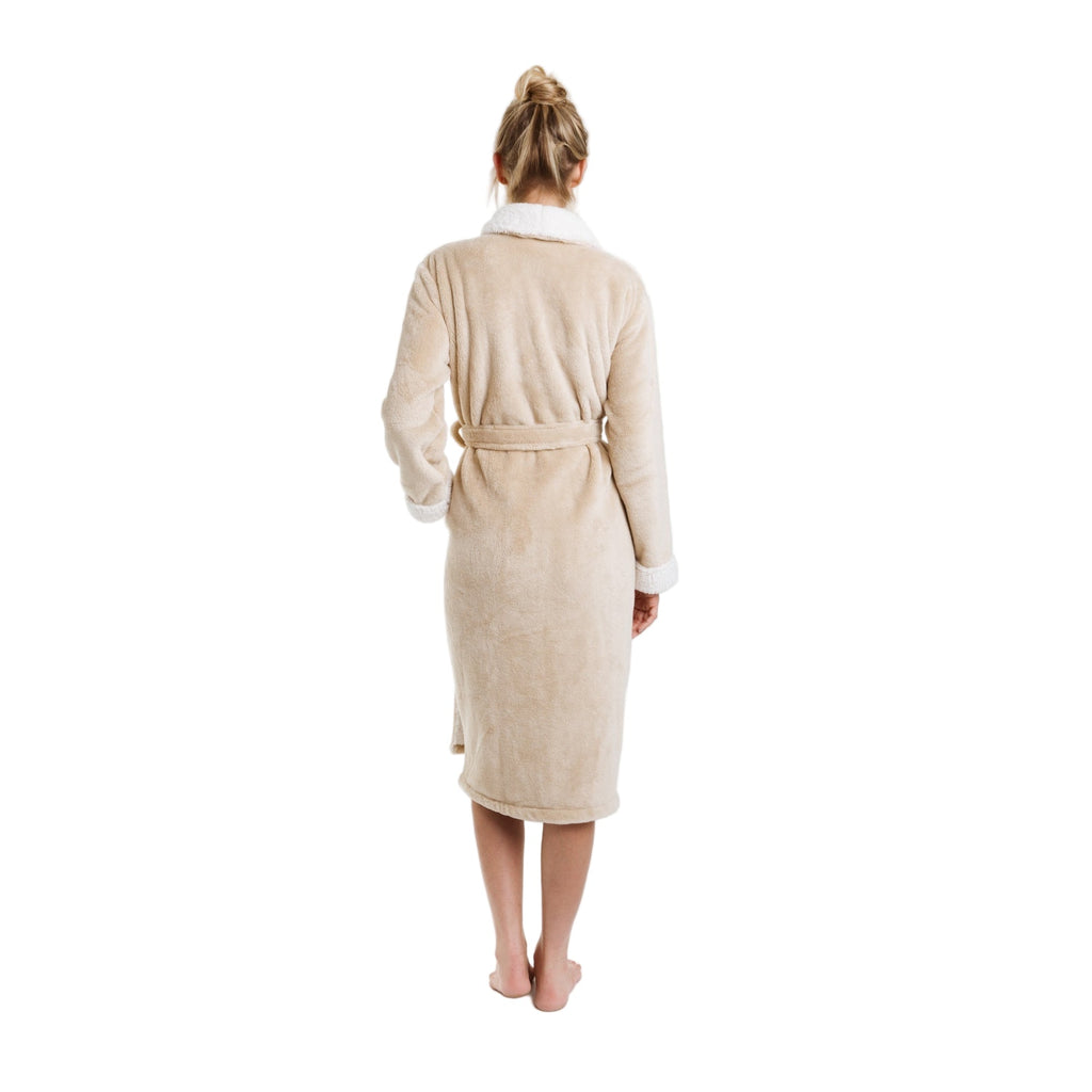 Cloud Soft Sherpa Fleece Robe Pure Fiber