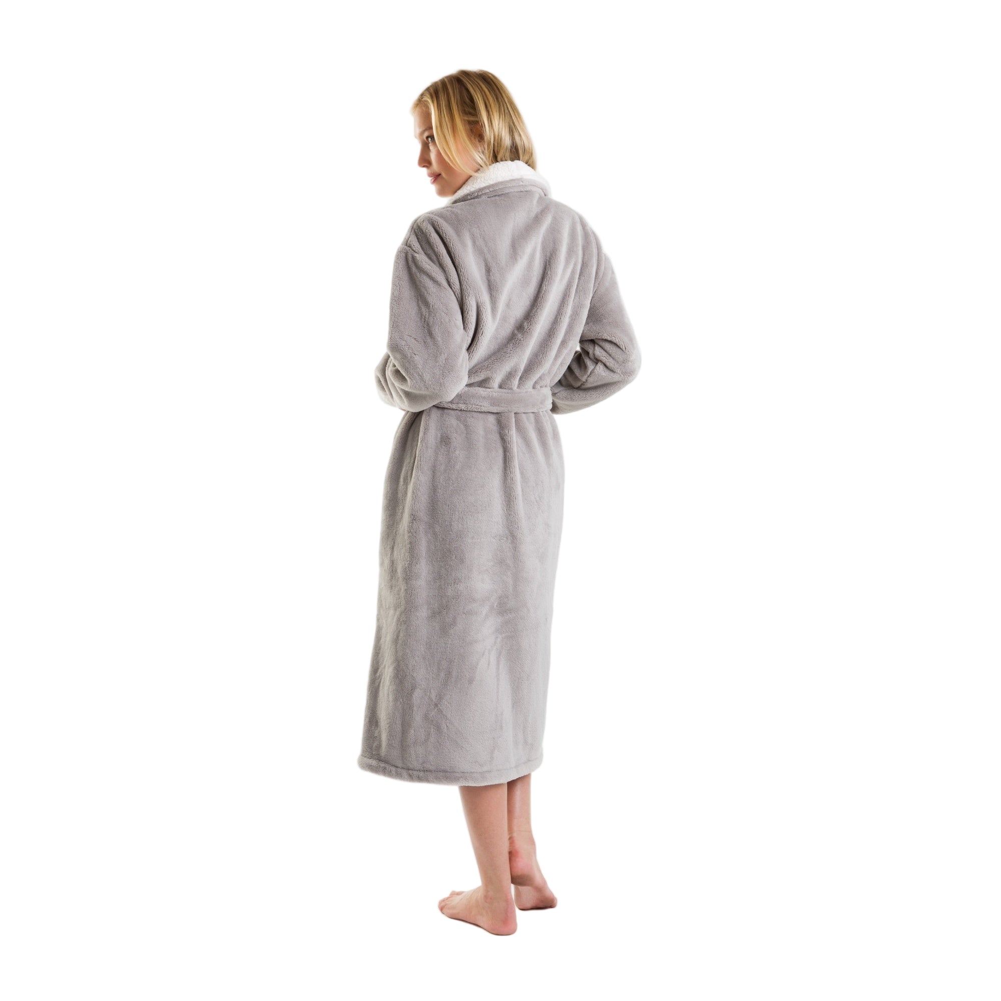 Cloud Soft Sherpa Fleece Robe Pure Fiber