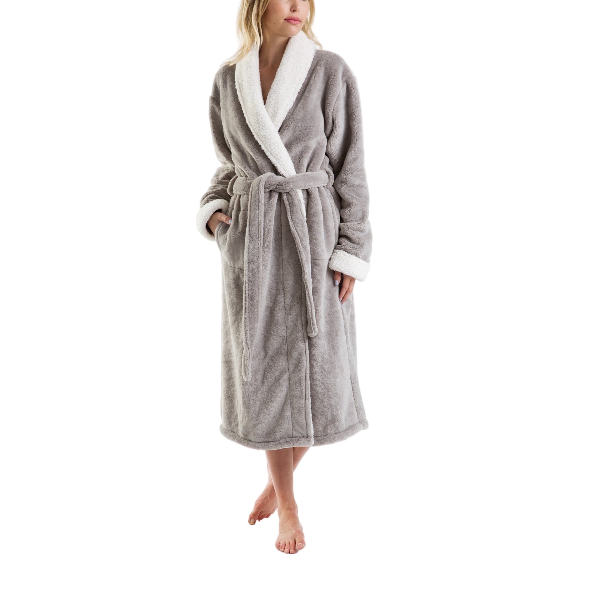 Cloud Soft Sherpa Fleece Robe Pure Fiber