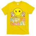 Hello 4th Grade Fourth Grade Funny Smile Face Back To School T-Shirt Mood Vibes Tees - Express Your Mood, Wear Your Style
