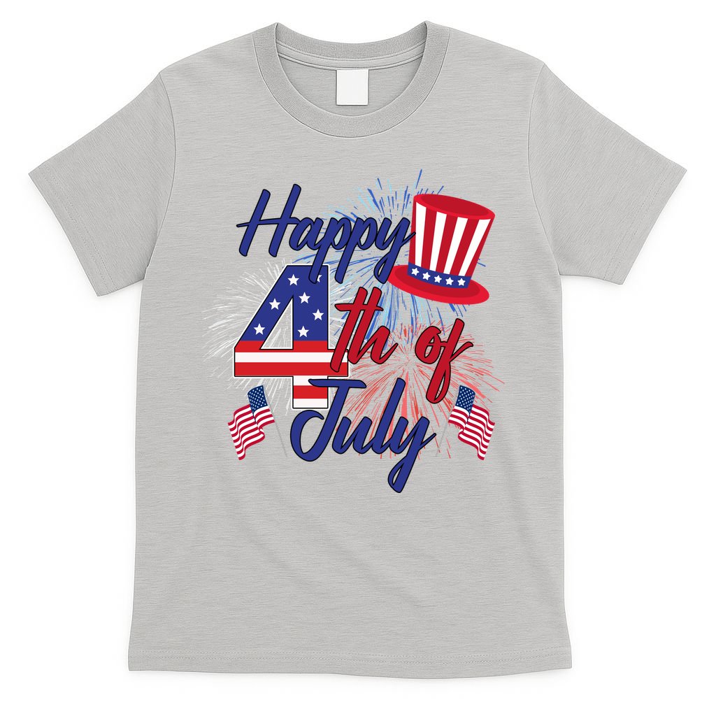 Happy 4th Of July Patriotic American Flag USA T-Shirt Mood Vibes Tees - Express Your Mood, Wear Your Style