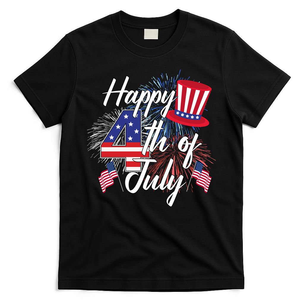 Happy 4th Of July Patriotic American Flag USA T-Shirt Mood Vibes Tees - Express Your Mood, Wear Your Style