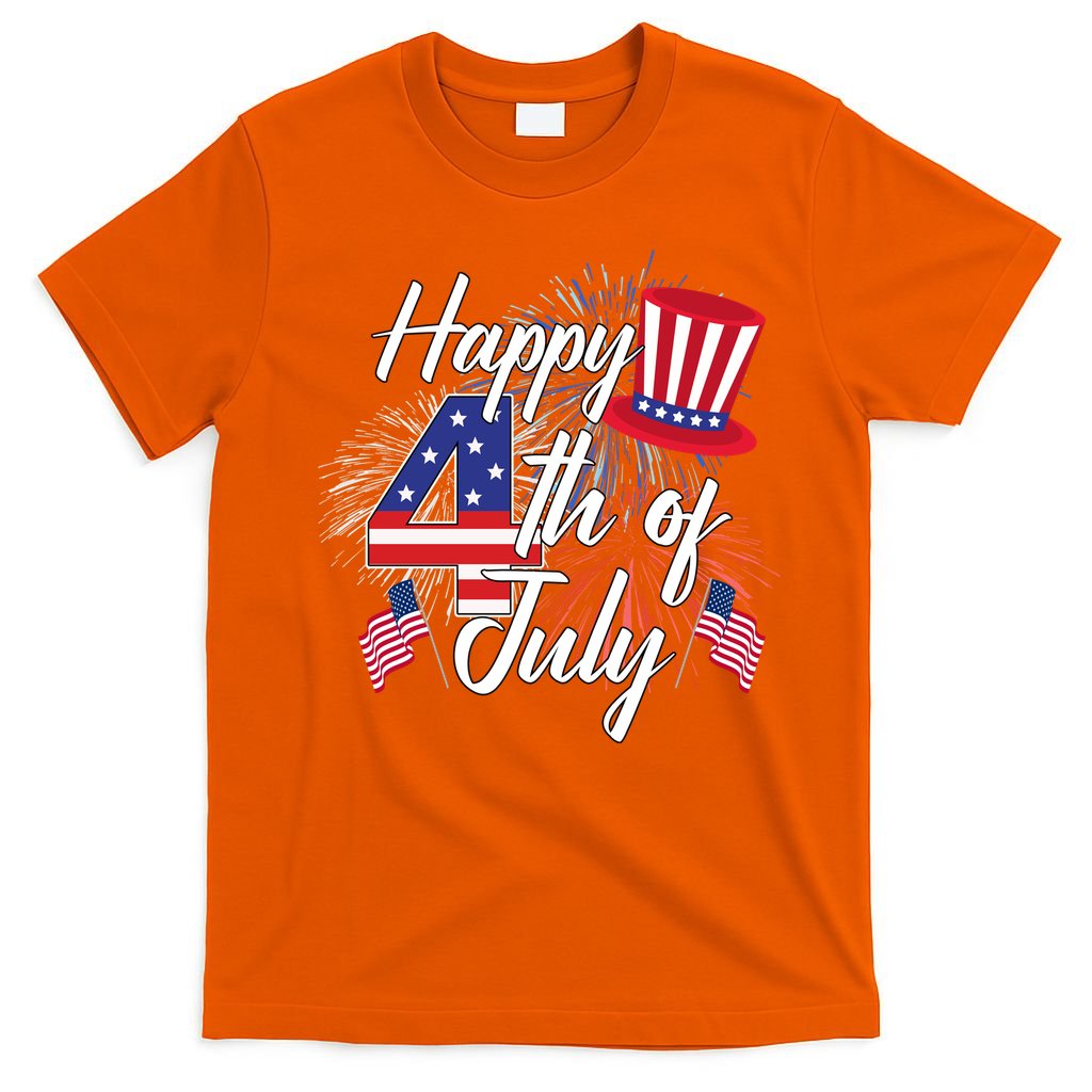 Happy 4th Of July Patriotic American Flag USA T-Shirt Mood Vibes Tees - Express Your Mood, Wear Your Style